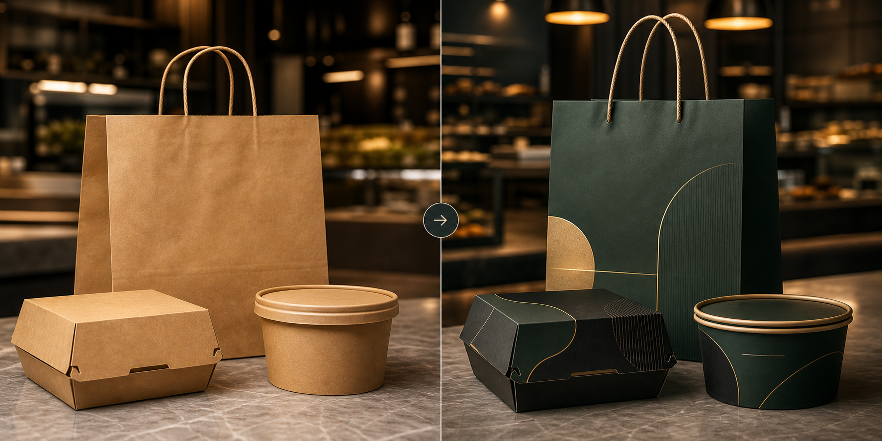 Premium branded carry bag and food packaging design